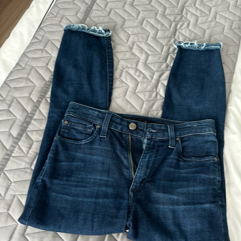 High rise skinny crop
